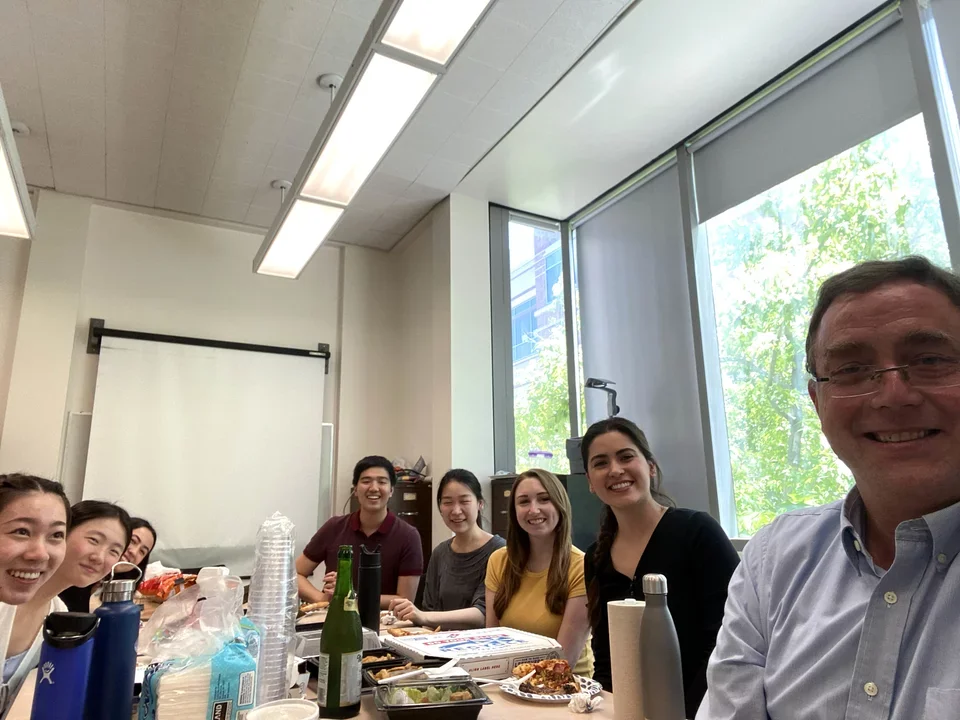 Dr. Bradley takes a selfie with the lab as we celebrate his birthday.