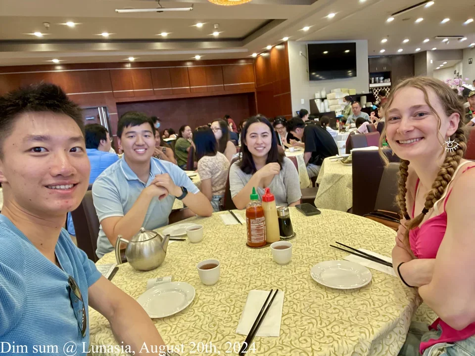 Students Eating dim sum