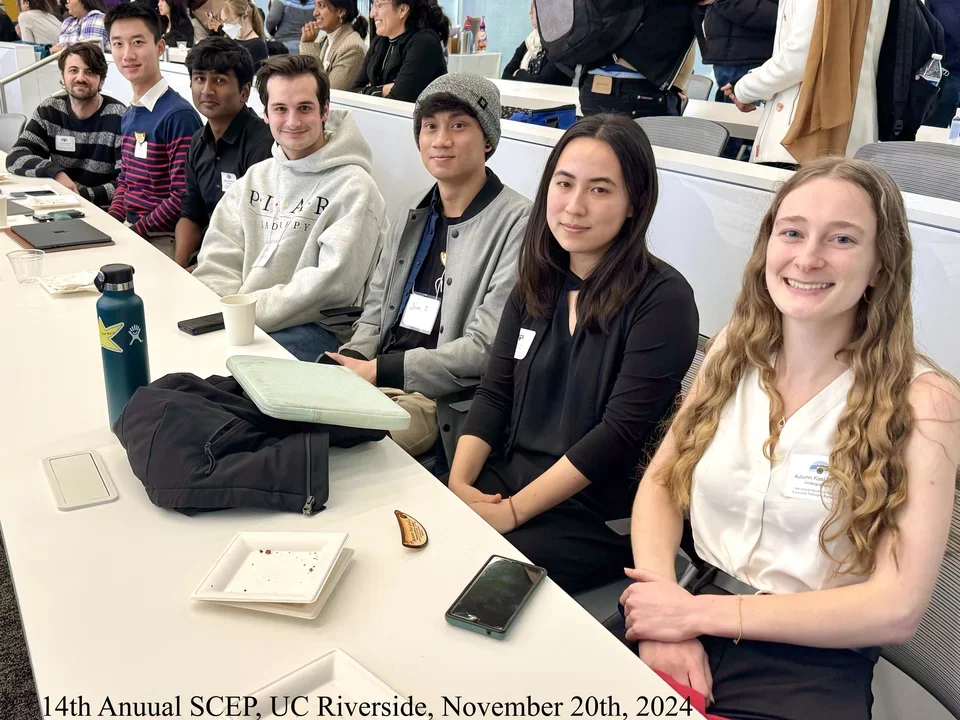 Students at a conference