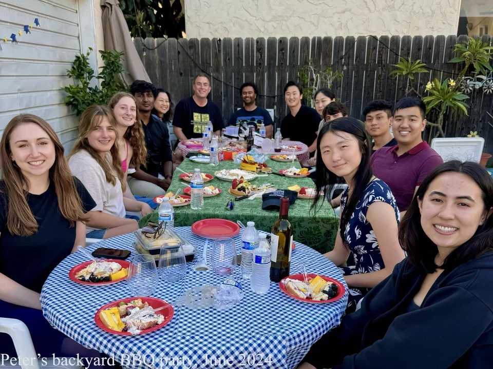 lab eating lunch outdoors
